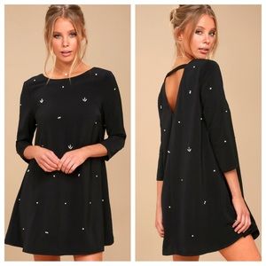 Lulus Black Rhinestone Dress